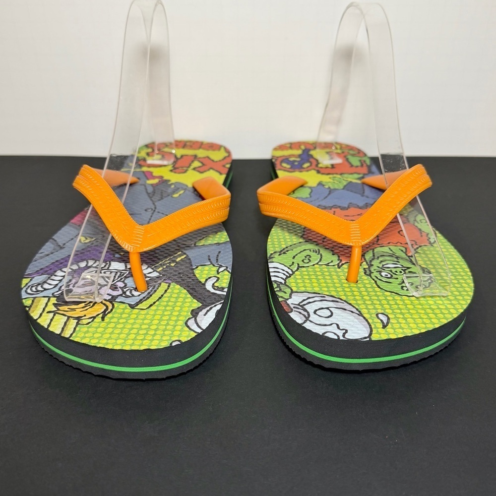 Mens Big Herc x TOXIC CRUSADERS Flip Flop Sandals 1 of 100 / Size 12 - Picture 2 of 8